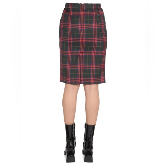 Lori Michaels Womens Straight Skirt Size 2XL Plaid Pencil Knee Length black grey - Picture 3 of 12